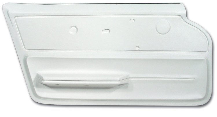 439765 Door Panel, 1967-1967 Chevy Corvette, White Convertible W/Felt Left/Driver