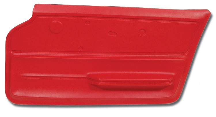 439830 Door Panel, 1967-1967 Chevy Corvette, Red Convertible W/Felt Right/Passenger