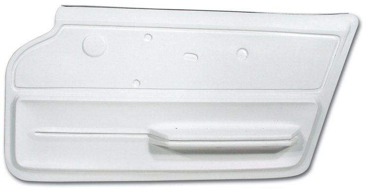 439865 Door Panel, 1967-1967 Chevy Corvette, White Convertible W/Felt Right/Passenger