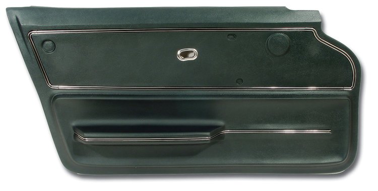 439914 Door Panel, 1965-1966 Chevy Corvette, Green Coupe W/Trim Left/Driver