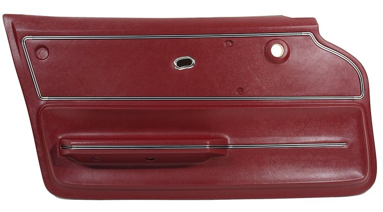 439937 Door Panel, 1965-1965 Chevy Corvette, Maroon Coupe W/Trim Left/Driver