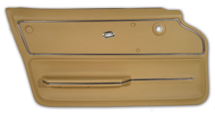 439952 Door Panel, 1965-1966 Chevy Corvette, Saddle Coupe W/Trim Left/Driver