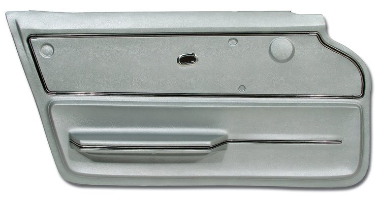 439961 Door Panel, 1965-1966 Chevy Corvette, Silver Coupe W/Trim Left/Driver