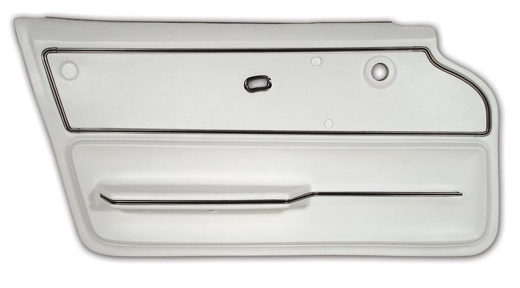 439965 Door Panel, 1965-1966 Chevy Corvette, White Coupe W/Trim Left/Driver