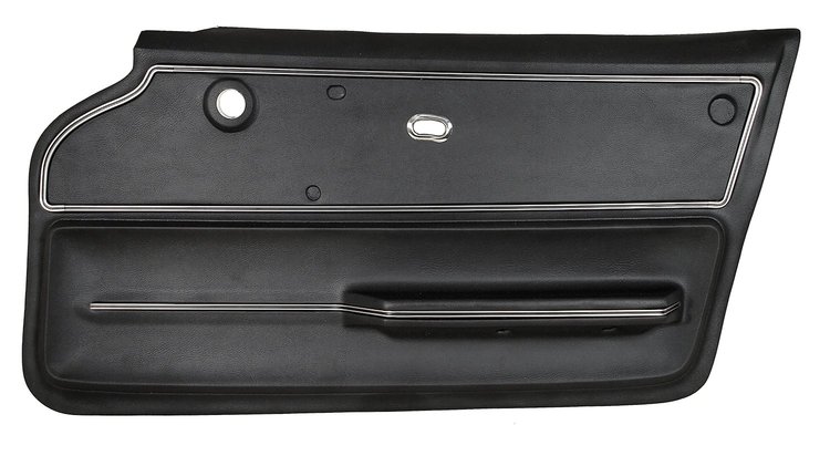 440020 Door Panel, 1965-1966 Chevy Corvette, Black, Coupe W/Trim Right/Passenger