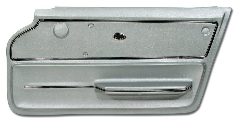 440061 Door Panel, 1965-1966 Chevy Corvette, Silver Coupe W/Trim Right/Passenger