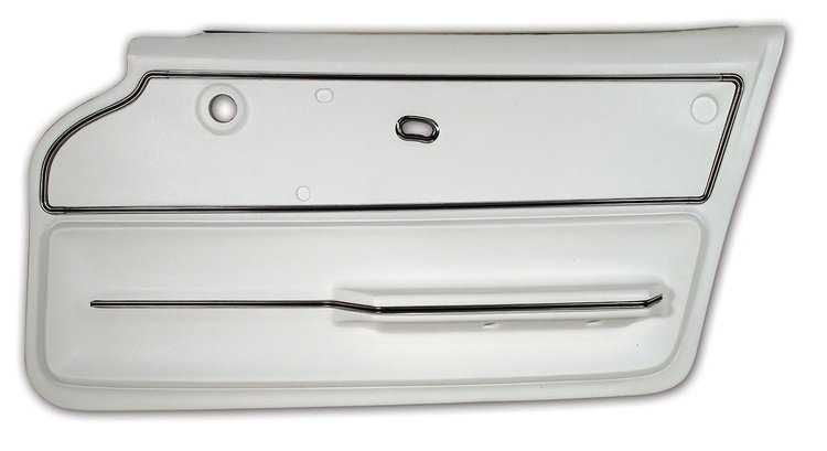 440065 Door Panel, 1965-1966 Chevy Corvette, White Coupe W/Trim Right/Passenger