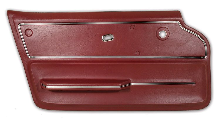 440137 Door Panel, 1965-1965 Chevy Corvette, Maroon Convertible W/Trim Left/Driver