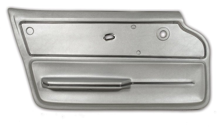 440161 Door Panel, 1965-1966 Chevy Corvette, Silver Convertible W/Trim Left/Driver