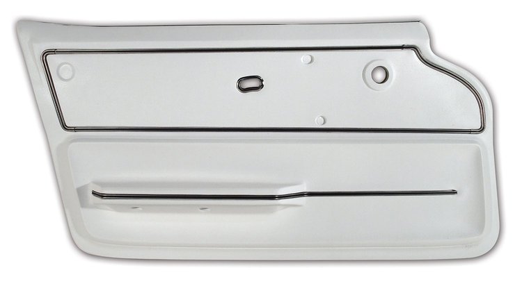 440165 Door Panel, 1965-1966 Chevy Corvette, White Convertible W/Trim Left/Driver