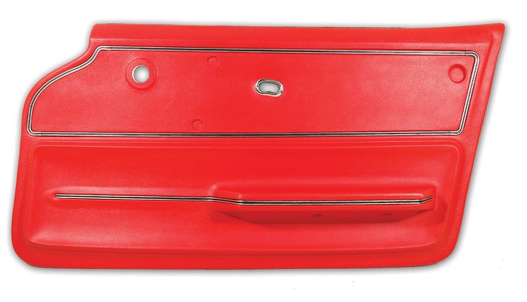 440230 Door Panel, 1965-1966 Chevy Corvette, Red Convertible W/Trim Right/Passenger