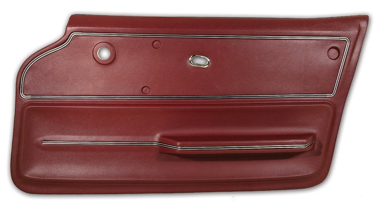 440237 Door Panel, 1965-1965 Chevy Corvette, Maroon Convertible W/Trim Right/Passenger