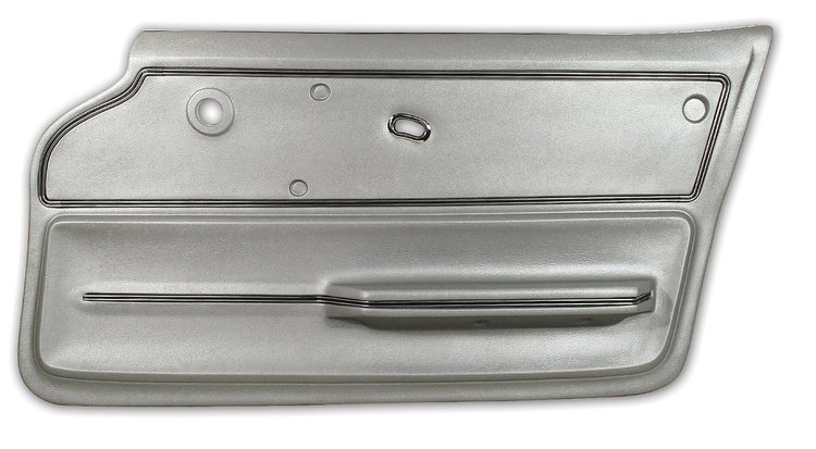 440261 Door Panel, 1965-1966 Chevy Corvette, Silver Convertible W/Trim Right/Passenger