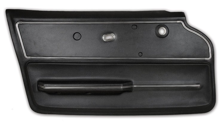 440320 Door Panel, 1967-1967 Chevy Corvette, Black, Coupe W/Trim Left/Driver