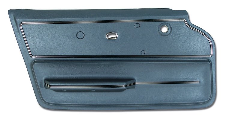 440349 Door Panel, 1967-1967 Chevy Corvette, Teal Coupe W/Trim Left/Driver