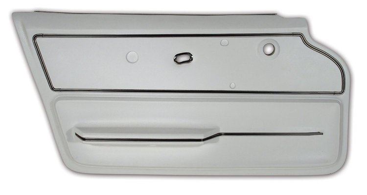440365 Door Panel, 1967-1967 Chevy Corvette, White Coupe W/Trim Left/Driver