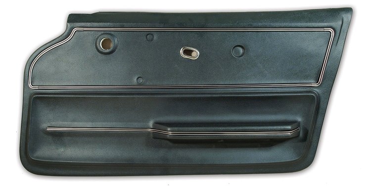 440414 Door Panel, 1967-1967 Chevy Corvette, Green Coupe W/Trim Right/Passenger
