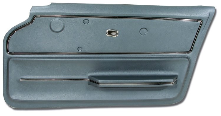 440449 Door Panel, 1967-1967 Chevy Corvette, Teal Coupe W/Trim Right/Passenger
