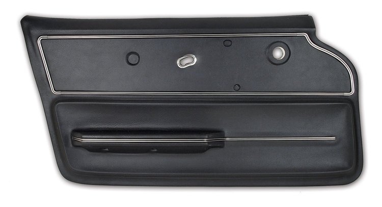 440520 Door Panel, 1967-1967 Chevy Corvette, Black, Convertible W/Trim Left/Driver