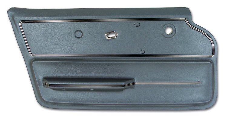 440549 Door Panel, 1967-1967 Chevy Corvette, Teal Convertible W/Trim Left/Driver