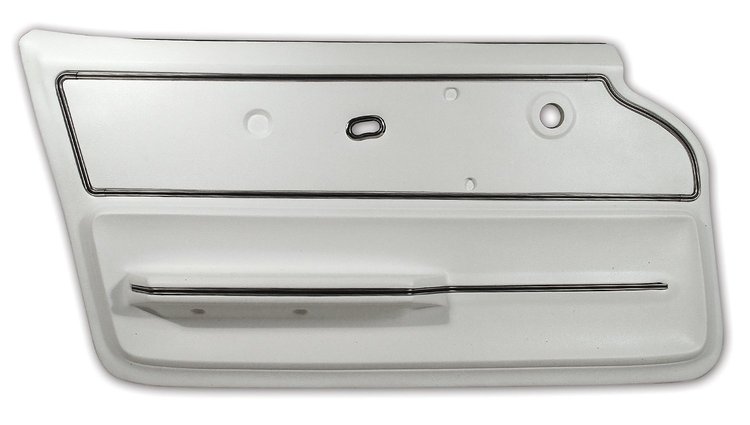 440565 Door Panel, 1967-1967 Chevy Corvette, White Convertible W/Trim Left/Driver
