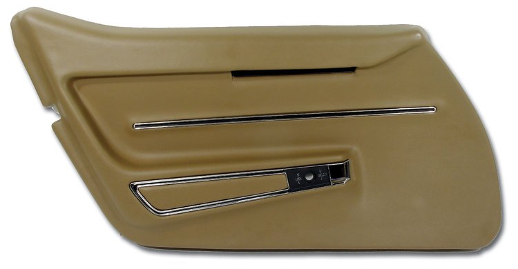 441156 Door Panel, 1968-1968 Chevy Corvette, Saddle W/Trim Left/Driver