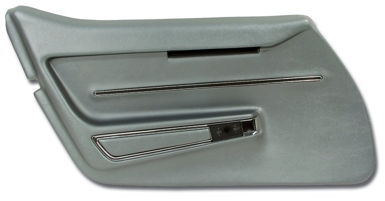 441163 Door Panel, 1968-1968 Chevy Corvette, Gunmetal W/Trim Left/Driver