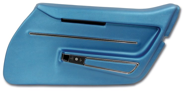 441241 Door Panel, 1968-1968 Chevy Corvette, Bright Blue W/Trim Right/Passenger