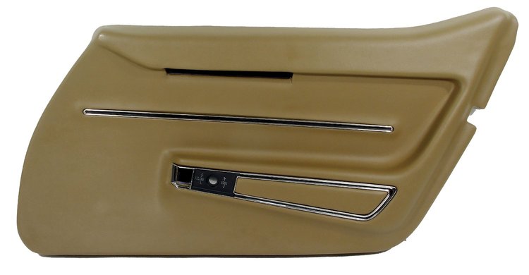 441256 Door Panel, 1968-1968 Chevy Corvette, Saddle W/Trim Right/Passenger