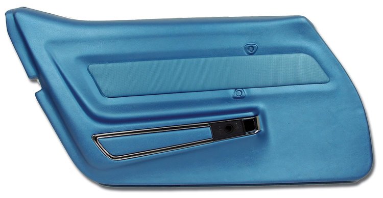 441741 Door Panel, 1969 Chevy Corvette, Bright Blue W/Trim Left/Driver