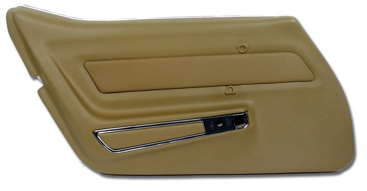 441756 Door Panel, 1969 Chevy Corvette, Saddle W/Trim Left/Driver