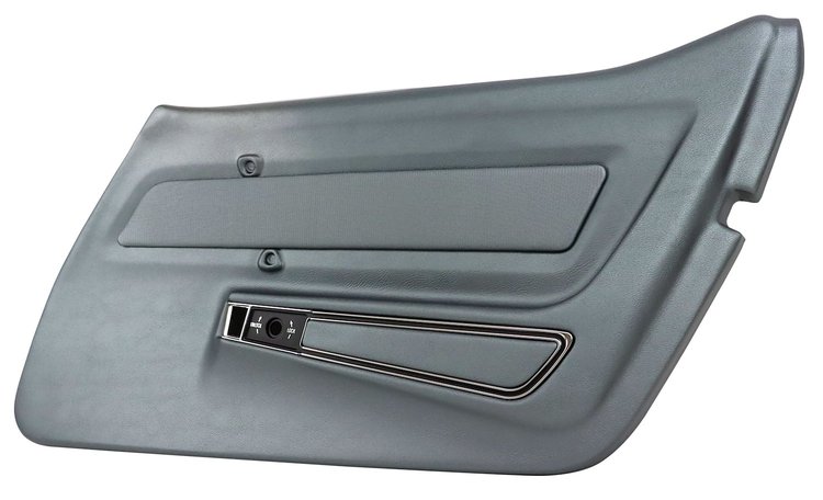 441863 Door Panel, 1969 Chevy Corvette, Gunmetal W/Trim Right/Passenger