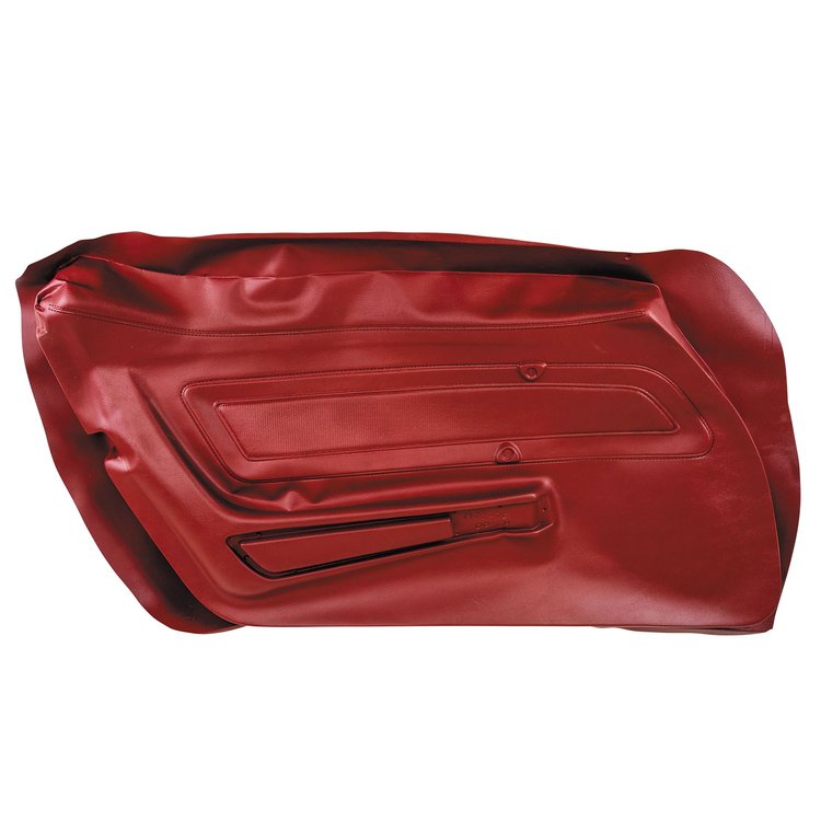 441931 Door Panel Skin, 1973-1975 Chevy Corvette, Oxblood Left/Driver