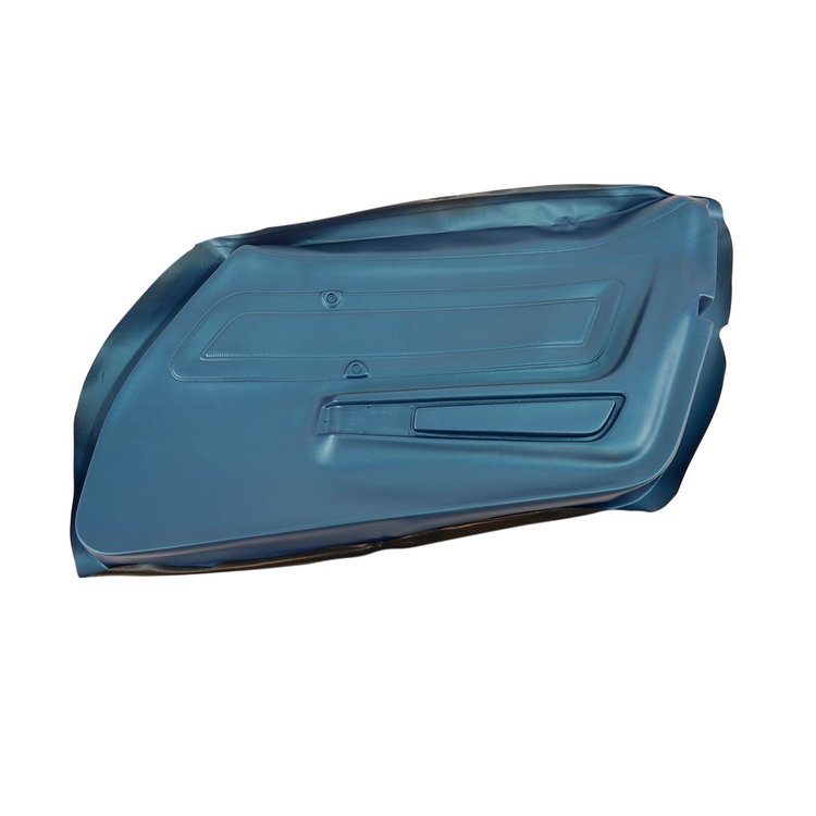 442041 Door Panel Skin, 1970-1970 Chevy Corvette, Bright Blue Right/Passenger
