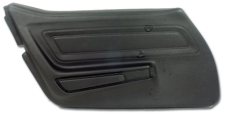 442120 Door Panel, 1970-1976 Chevy Corvette, Black, Left/Driver