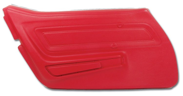 442130 Door Panel, 1970-1972 Chevy Corvette, Red Left/Driver