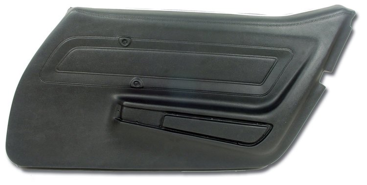 442220 Door Panel, 1970-1976 Chevy Corvette, Black, Right/Passenger