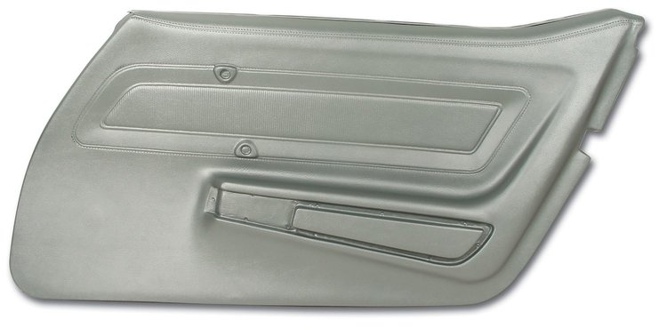 442261 Door Panel, 1974-1975 Chevy Corvette, Silver Right/Passenger