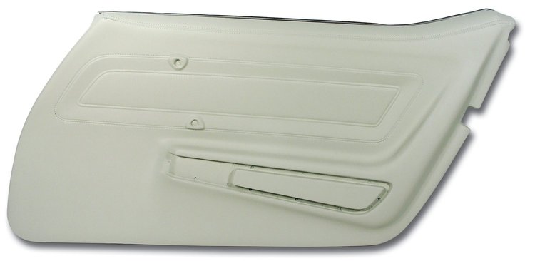 442276 Door Panel, 1976-1976 Chevy Corvette, White Right/Passenger