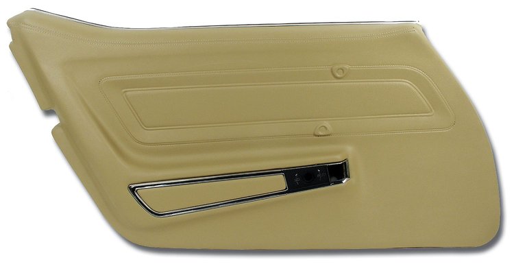 442315 Door Panel, 1970-1972 Chevy Corvette, Light Saddle Standard Left/Driver