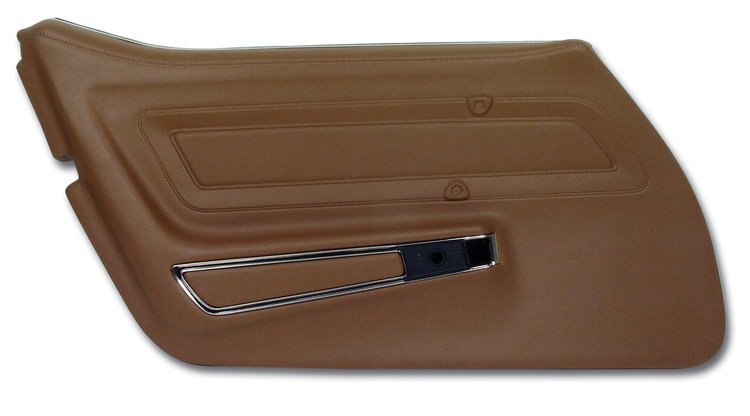 442323 Door Panel, 1973-1973 Chevy Corvette, Dark Saddle Standard Left/Driver
