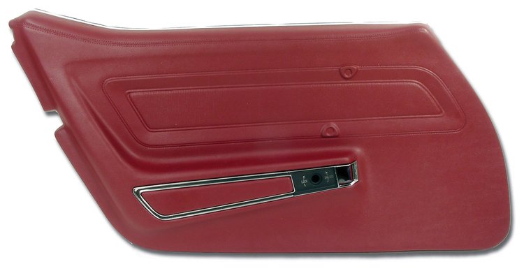442331 Door Panel, 1973-1975 Chevy Corvette, Oxblood Standard Left/Driver