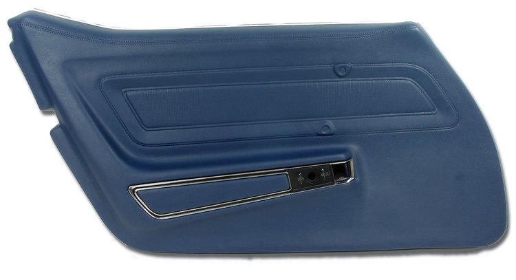 442347 Door Panel, 1971-1972 Chevy Corvette, Royal Blue Standard Left/Driver