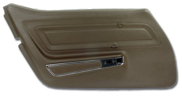 442355 Door Panel, 1976-1976 Chevy Corvette, Dark Brown Standard Left/Driver
