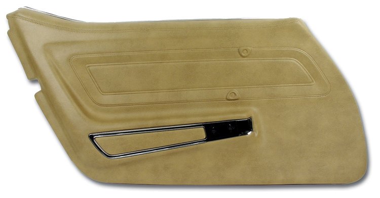 442357 Door Panel, 1976-1976 Chevy Corvette, Buckskin Standard Left/Driver