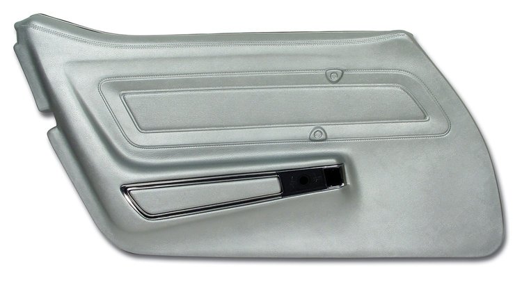 442361 Door Panel, 1974-1975 Chevy Corvette, Silver Standard Left/Driver