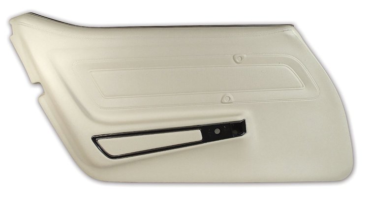442376 Door Panel, 1976-1976 Chevy Corvette, White Standard Left/Driver