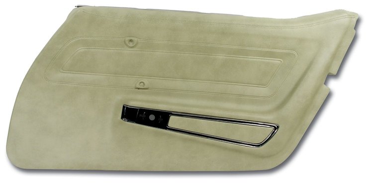 442416 Door Panel, 1974-1975 Chevy Corvette, Neutral Standard Right/Passenger