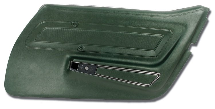 442418 Door Panel, 1971-1971 Chevy Corvette, Green Standard Right/Passenger