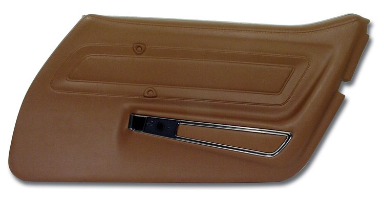 442423 Door Panel, 1973-1973 Chevy Corvette, Dark Saddle Standard Right/Passenger